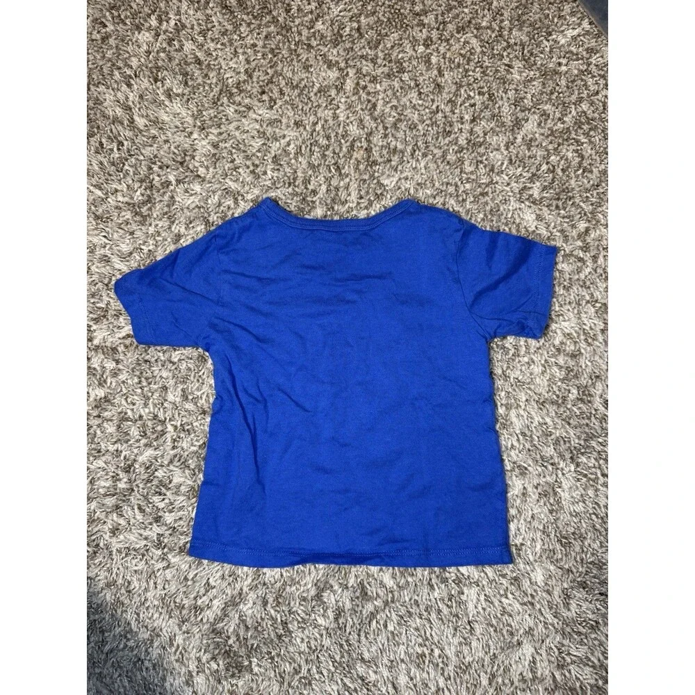 The Childrens Place Toddler Boy 2T Blue Kid Power Graphic T Shirt Short